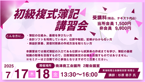 初級複式簿記講習会